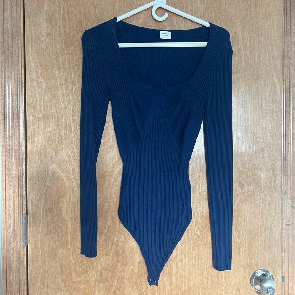 Abercrombie & Fitch Deep Blue Ribbed Top